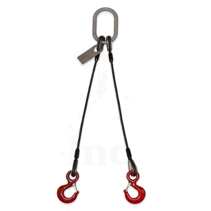 Eslinga de cable de acero con brida de doble pierna